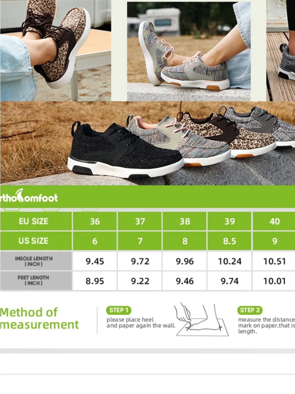 Orthocomfoot Women's Gray Sneakers - Picture 3 of 7